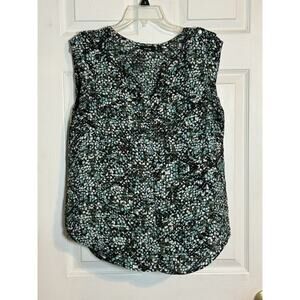 🩵🩵Apt. 9 Women's Sleeveless Blouse, Black/white/teal, Medium🩵🩵